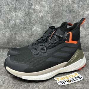Adidas Terrex Free Hiker 2 GTX Shoes Mens Sz 8.5 Grey Orange Trail Sneaker